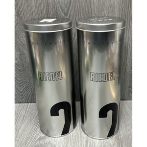 Riedel "2003" Tyrol Crystal Wine Glasses Set of 2 Wavy Stem Lead Crystal Austria